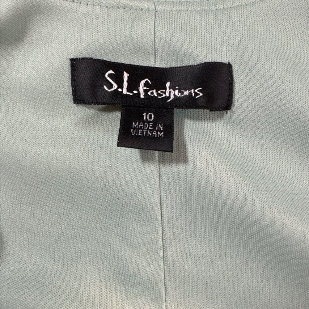 S.L. Fashions Asymmetrical Layered‎ Dress - Soft Blue - Picture 7 of 10